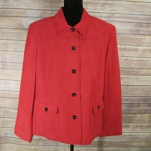 Alfred Dunner Petite Red Jacket, Size 18P